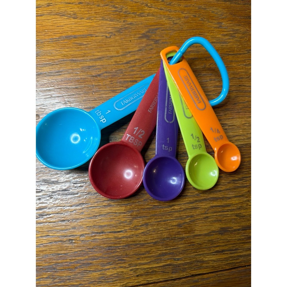 Farberware Colorful Measuring Spoon Set on‎ Connecting Ring (5)